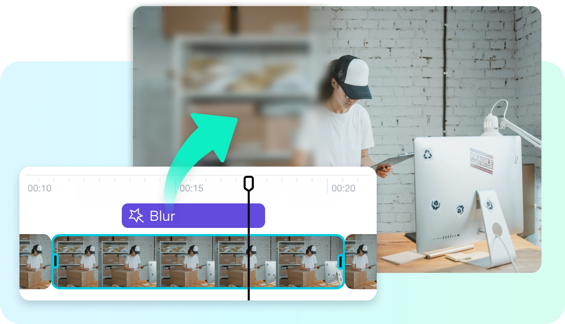 Đặt hiệu ứng mờ cho phần đã chọn của video